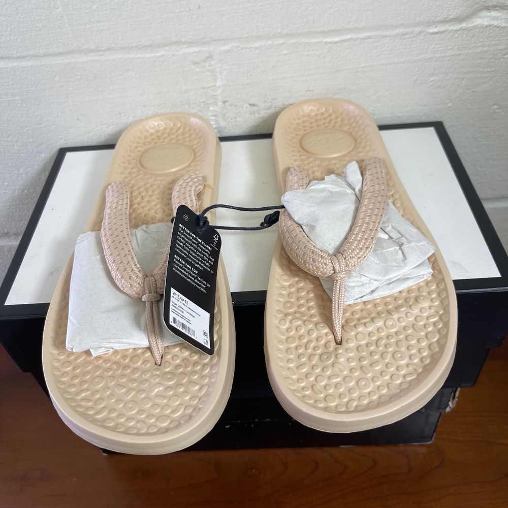 Allbirds Sugar Zeffer Lux Beige Flip Flops Sandals Slip On Women's 15 Men's 13‎